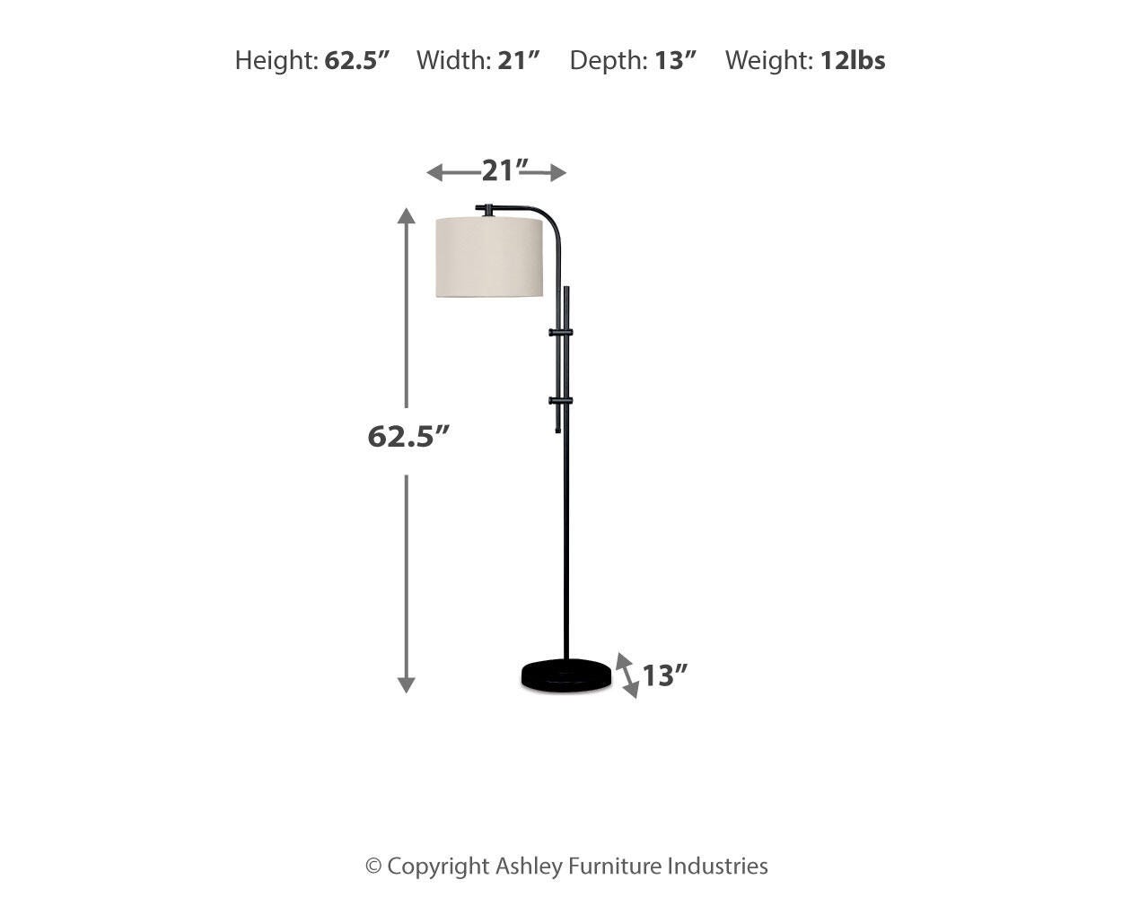 Baronvale Metal Floor Lamp (1/CN)
