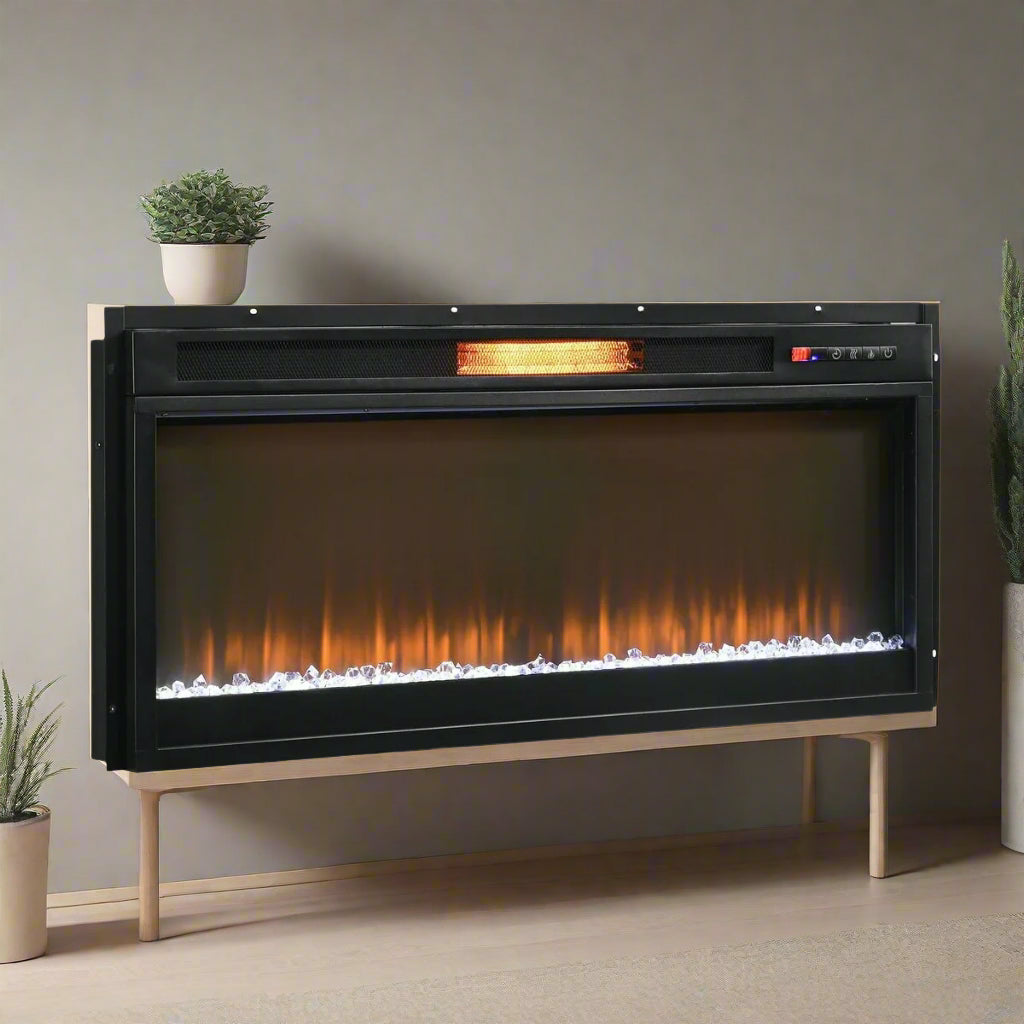 Chimenea Brice de 64 pulgadas con puerta de granero