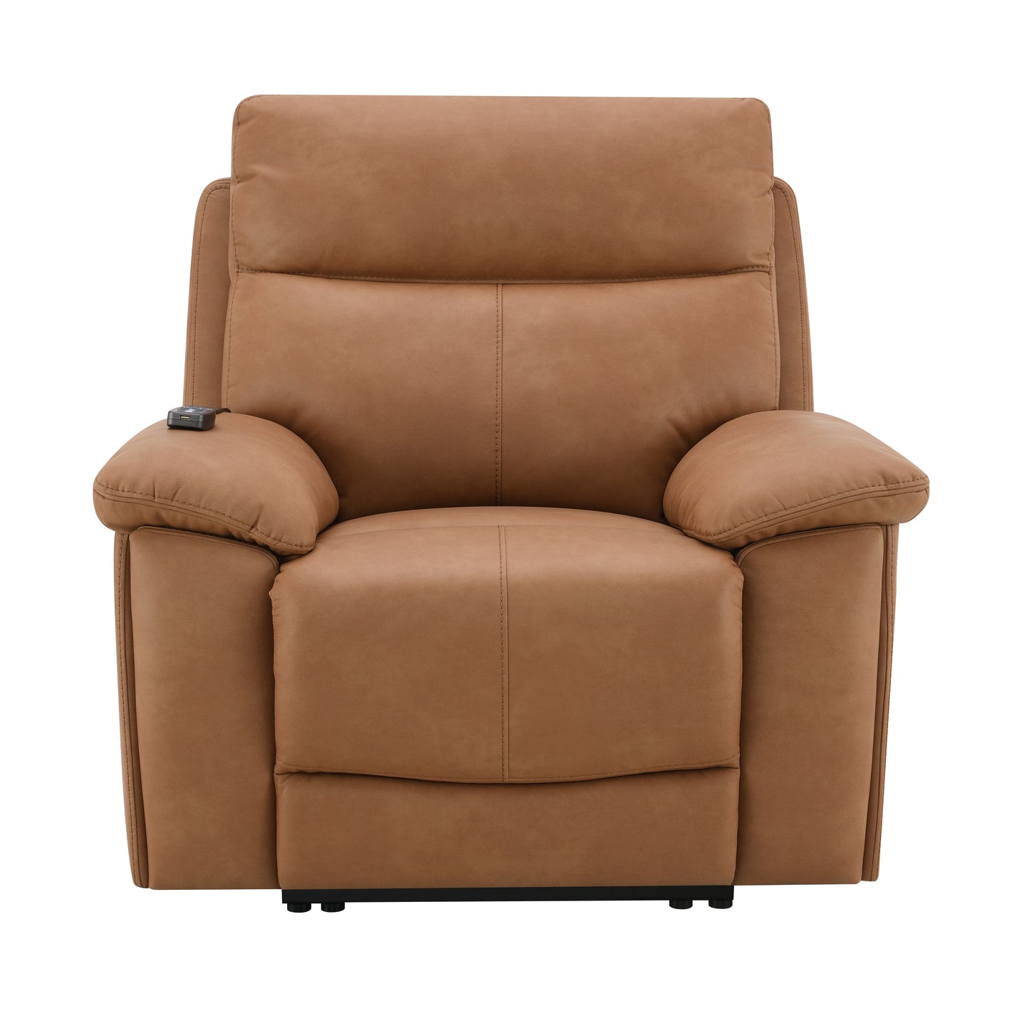 Chavis Leather Aire Upholstered Power Motion Recliner with USB and Power Headrest, Lumbar with Air Bag