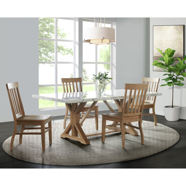 Lakeview 5Pc Rectangular Dining Set In White-Table & Four Chairs