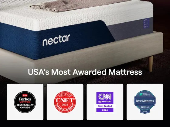 colchón Nectar Luxe Memory Foam Queen con Bedding Bundle