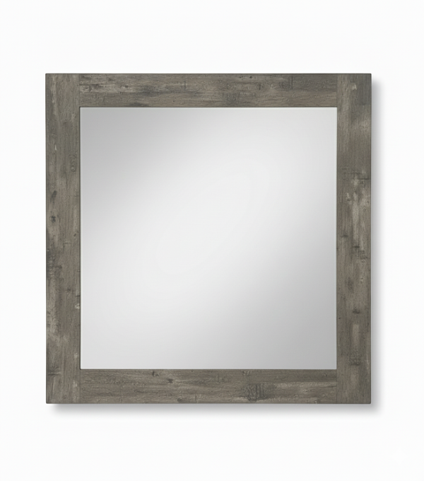 Grey Distressed Frame Bedroom Mirror