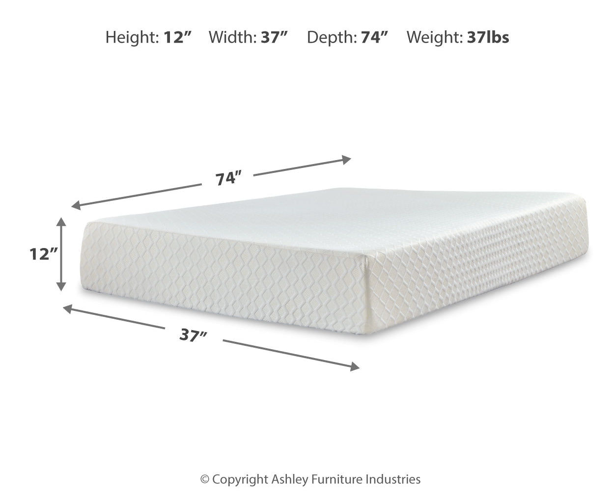 Chime 12 Inch Memory Foam Twin Mattress