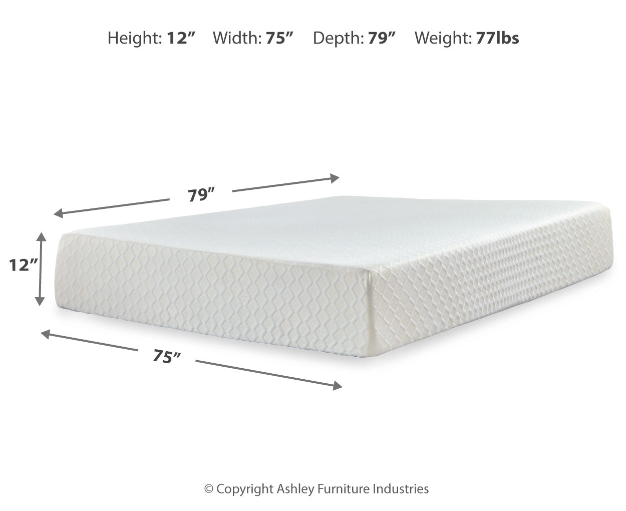 Chime 12 Inch Memory Foam California King Mattress