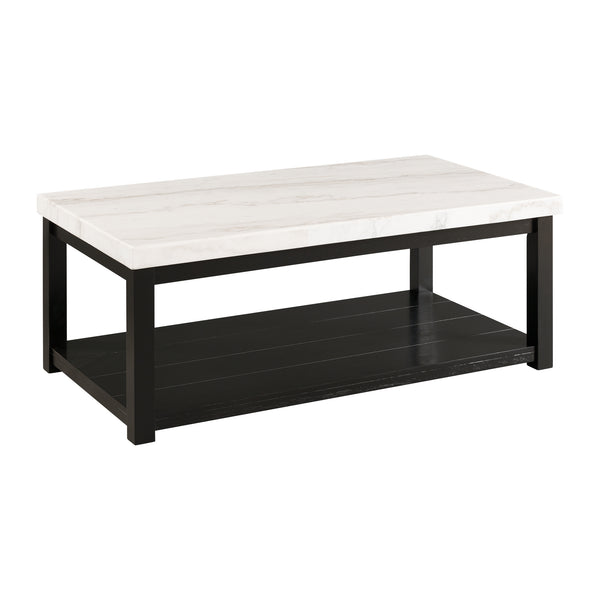 Marcello W/ White Top - Rectangular Coffee Table W/Casters