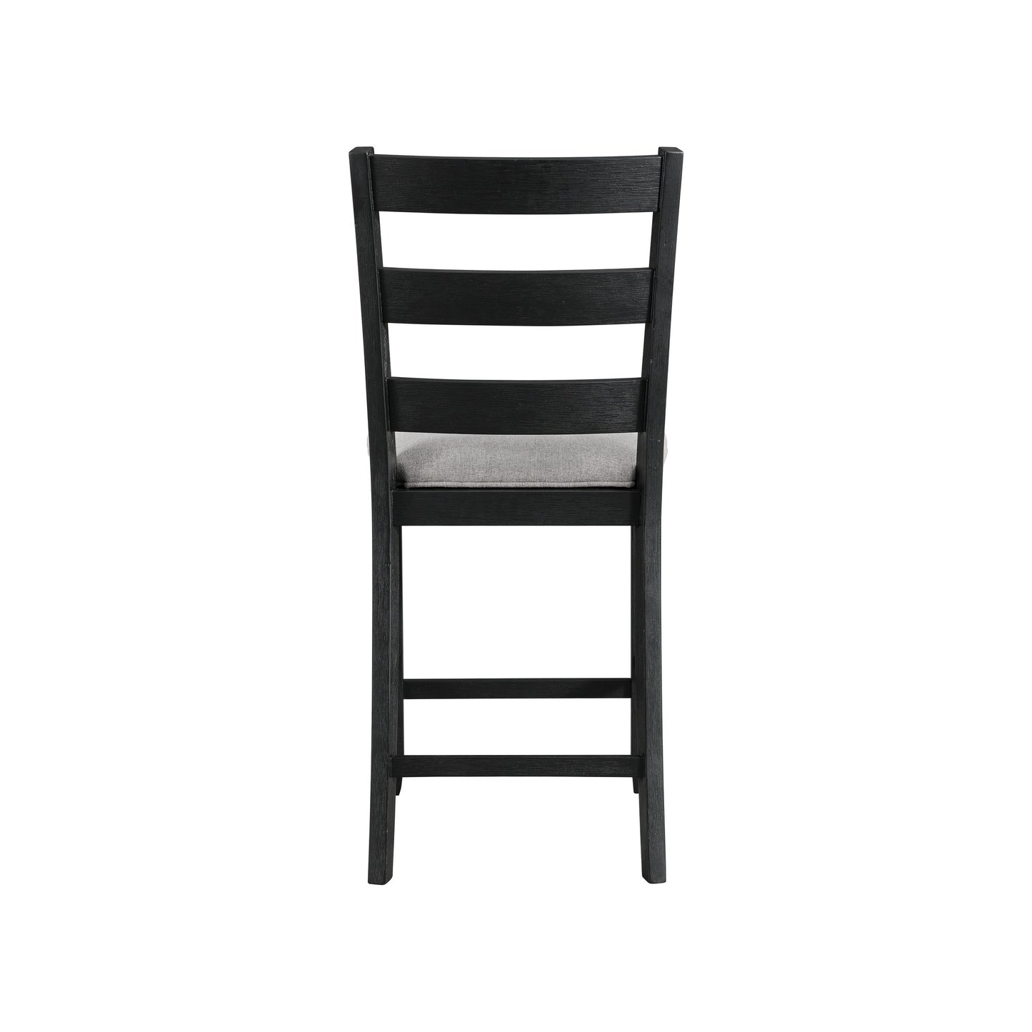 Martin Counter Side Chair with Grey Fabric - Black Finish (2 Per Carton)