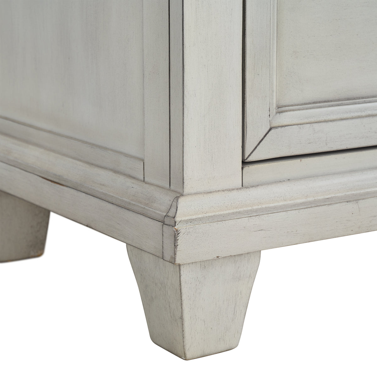 McCoy King Storage 3PC Bedroom Set with 2 Nightstands in Antique White