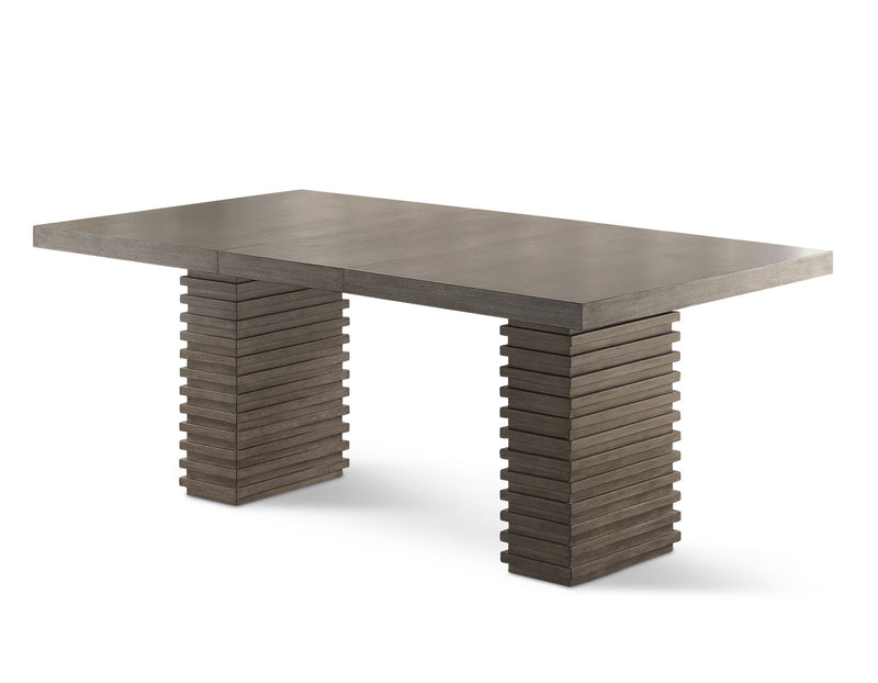 Mesa de comedor Mila de 60 a 78 pulgadas con hoja de 18 pulgadas
