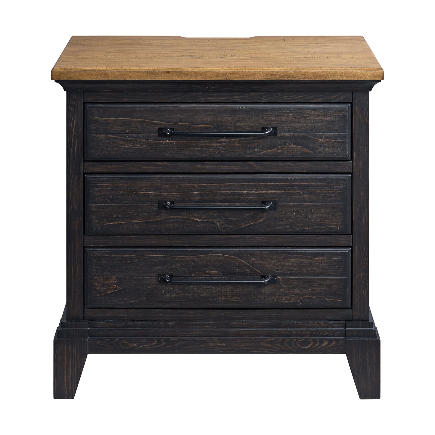 Montrose Nightstand with Charger & Sensor Light in Espresso & Brown