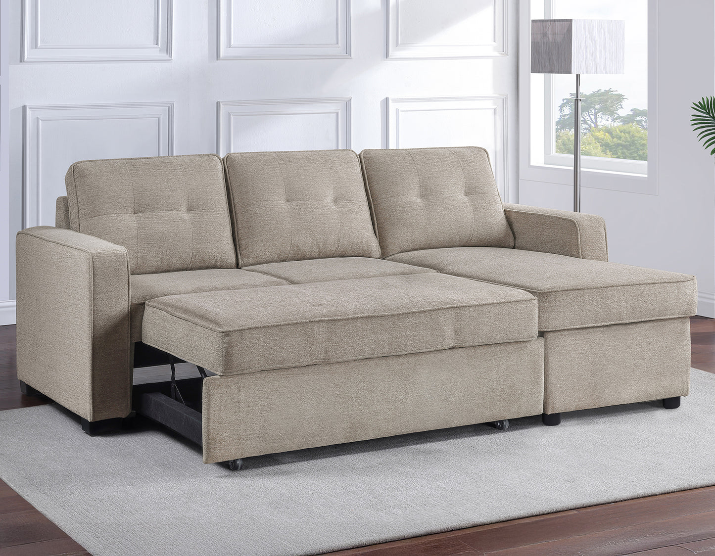 Noah Flippable Convertible Sleeper Brown Chofa