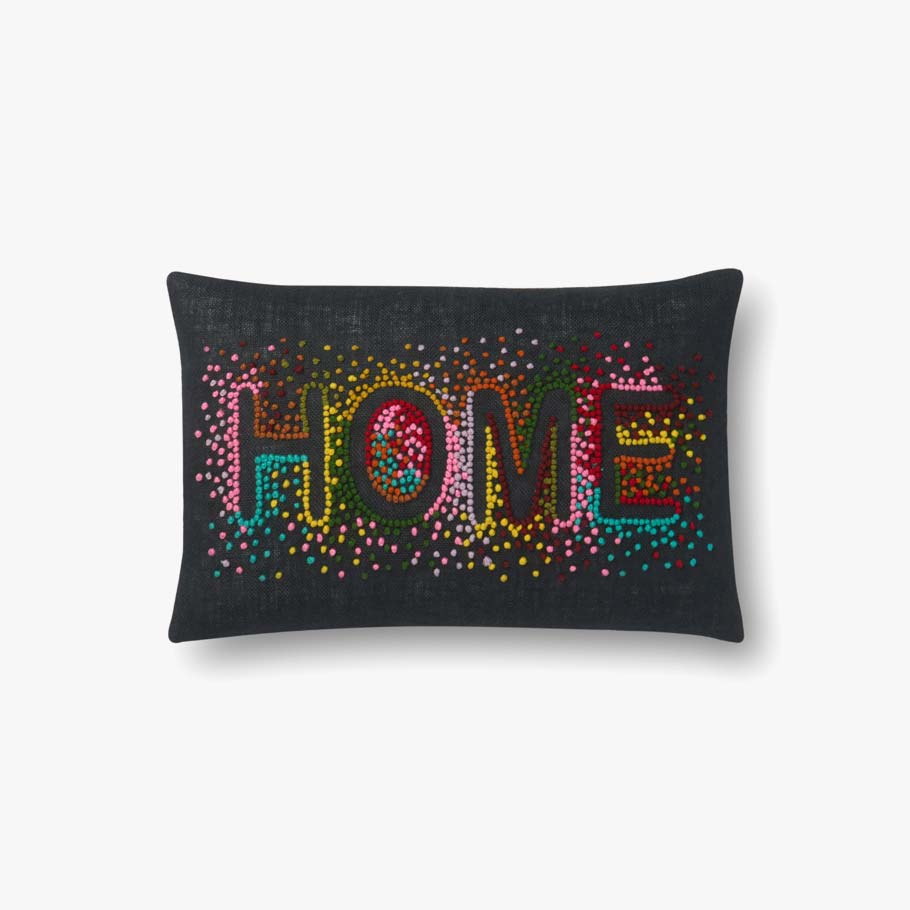 Almohadas Loloi P0560 Negro/Multicolor