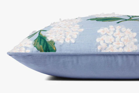 Almohadas Rifle Paper Co. x Loloi PRP0013 Azul Hortensia/Marfil
