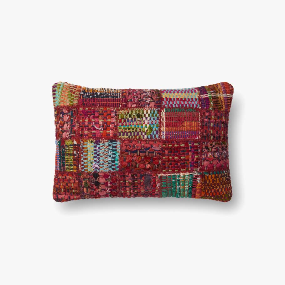 Almohadas Loloi P0535 Rojo/Multicolor