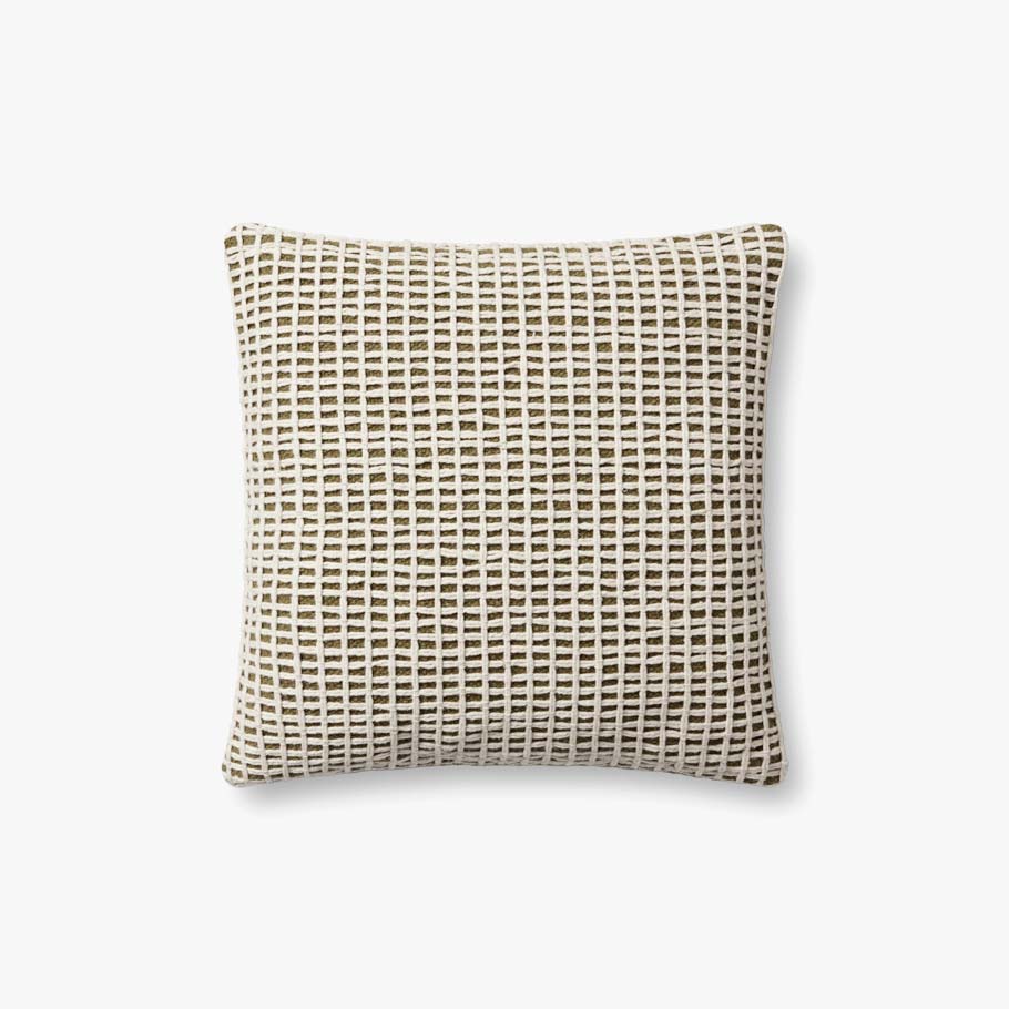 Rifle Paper Co. x Loloi Pillows PLL0119 Green / Ivory