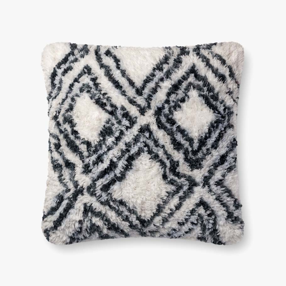 Loloi Pillows P0711 Charcoal / White