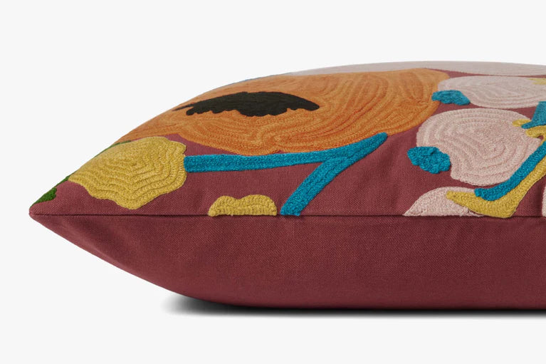 Rifle Paper Co. x Loloi Pillows P6053 Red / Multi