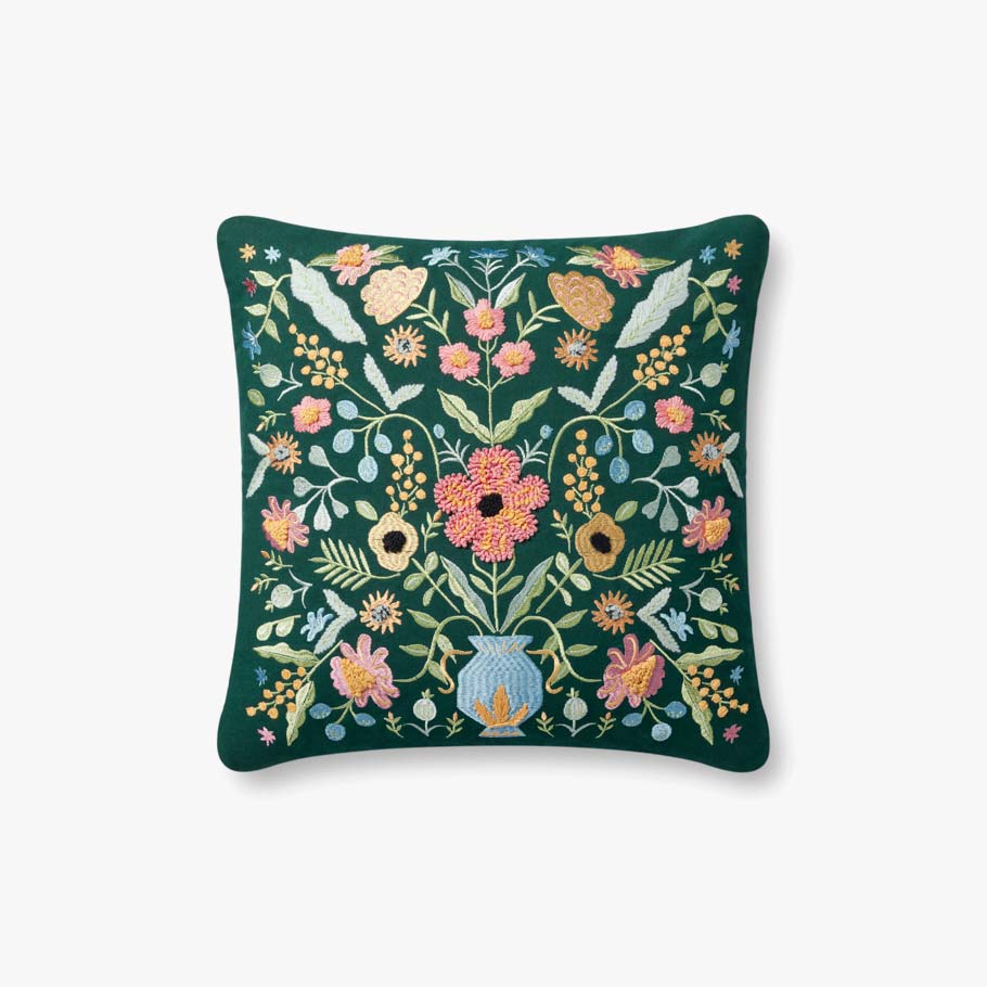 Rifle Paper Co. x Loloi Pillows PRP0050 Evergreen / Multi