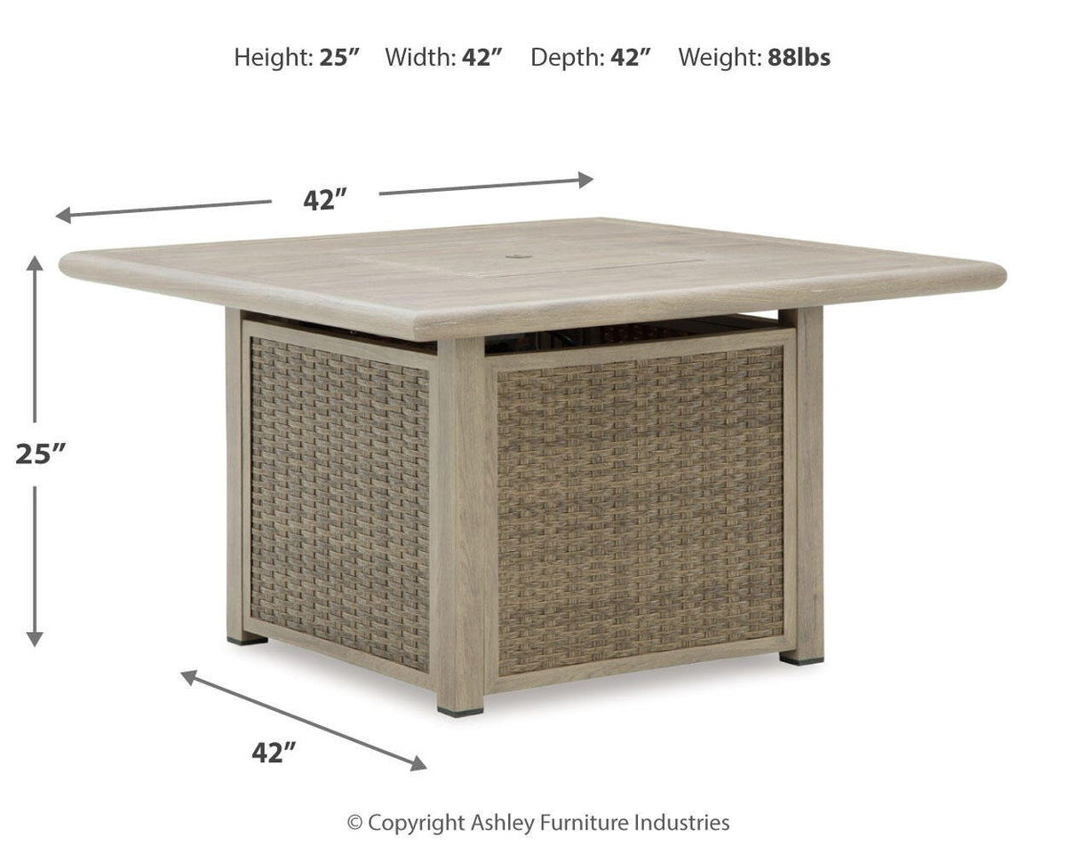 Carisbo Square Fire Pit Table