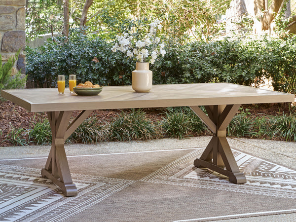 Revare Beach RECT Dining Table w/UMB OPT
