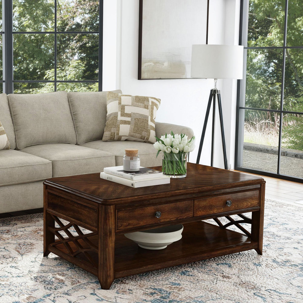 Phillipe Lift-Top Coffee Table In Cherry