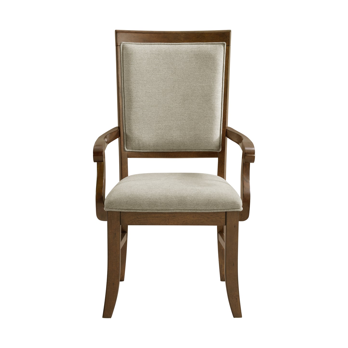 Phillipe Dining Arm Chair with Grey Fabric in Cherry (2 Per Carton)