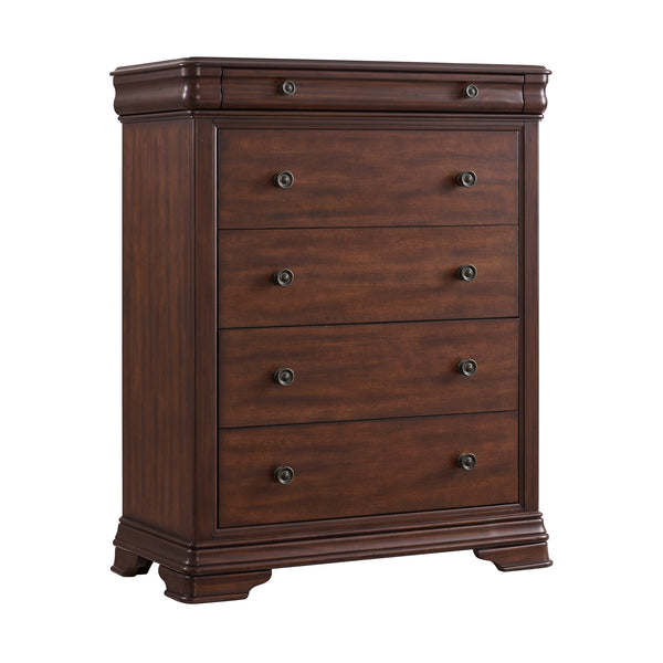 Phillipe 5-Drawer Chest In Cherry