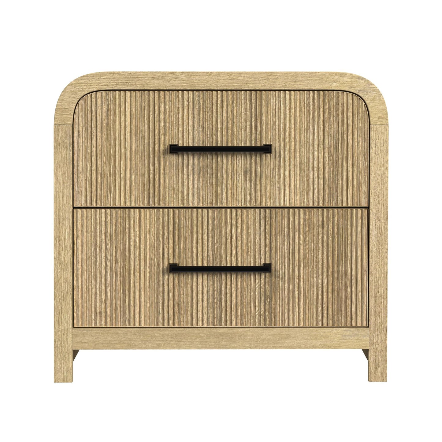 Ridgemont 2-Drawer Nightstand with USB in Natural