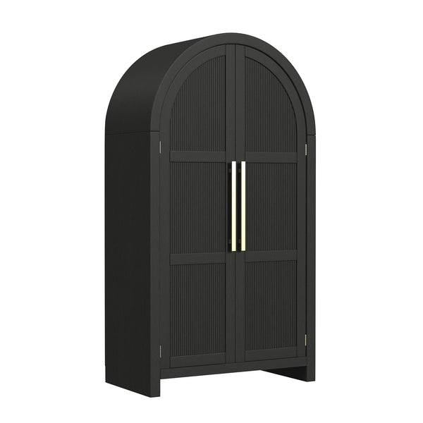 Ridgemont Large Bookcase In Black With Grain