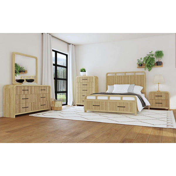 Ridgemont King Storage 5Pc Bedroom Set In Natural