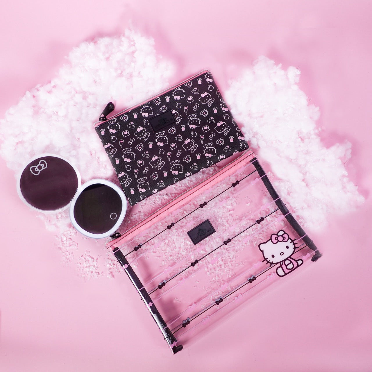 Hello Kitty® "Travel Essentials" Compact + Slim Pouch Gift Set