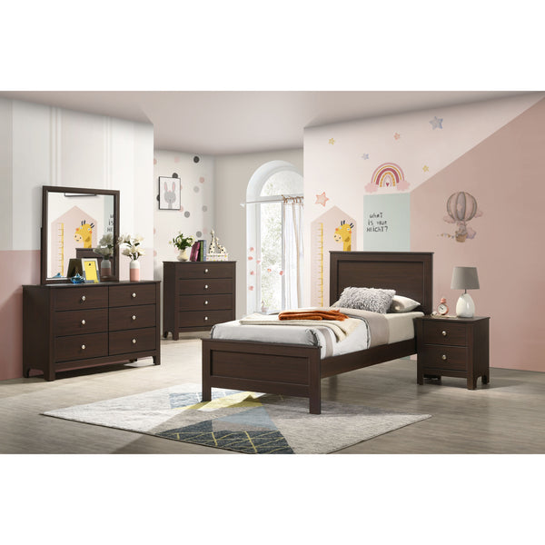 Sami Youth Twin Panel 3Pc Bedroom Set In Espresso