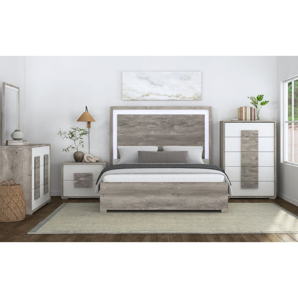 San Matteo King 3Pc Bedroom Set With Led In Dual Tone