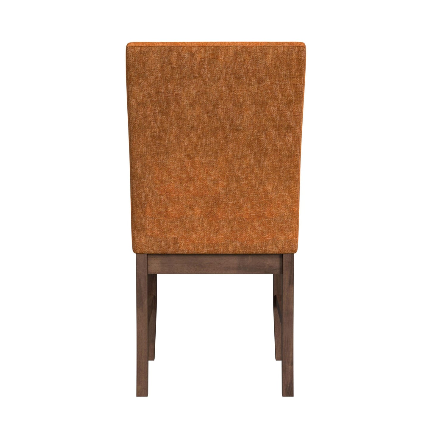 Santa Barbara Dining Side Chair with Orange Fabric in Walnut (2 Per Carton)
