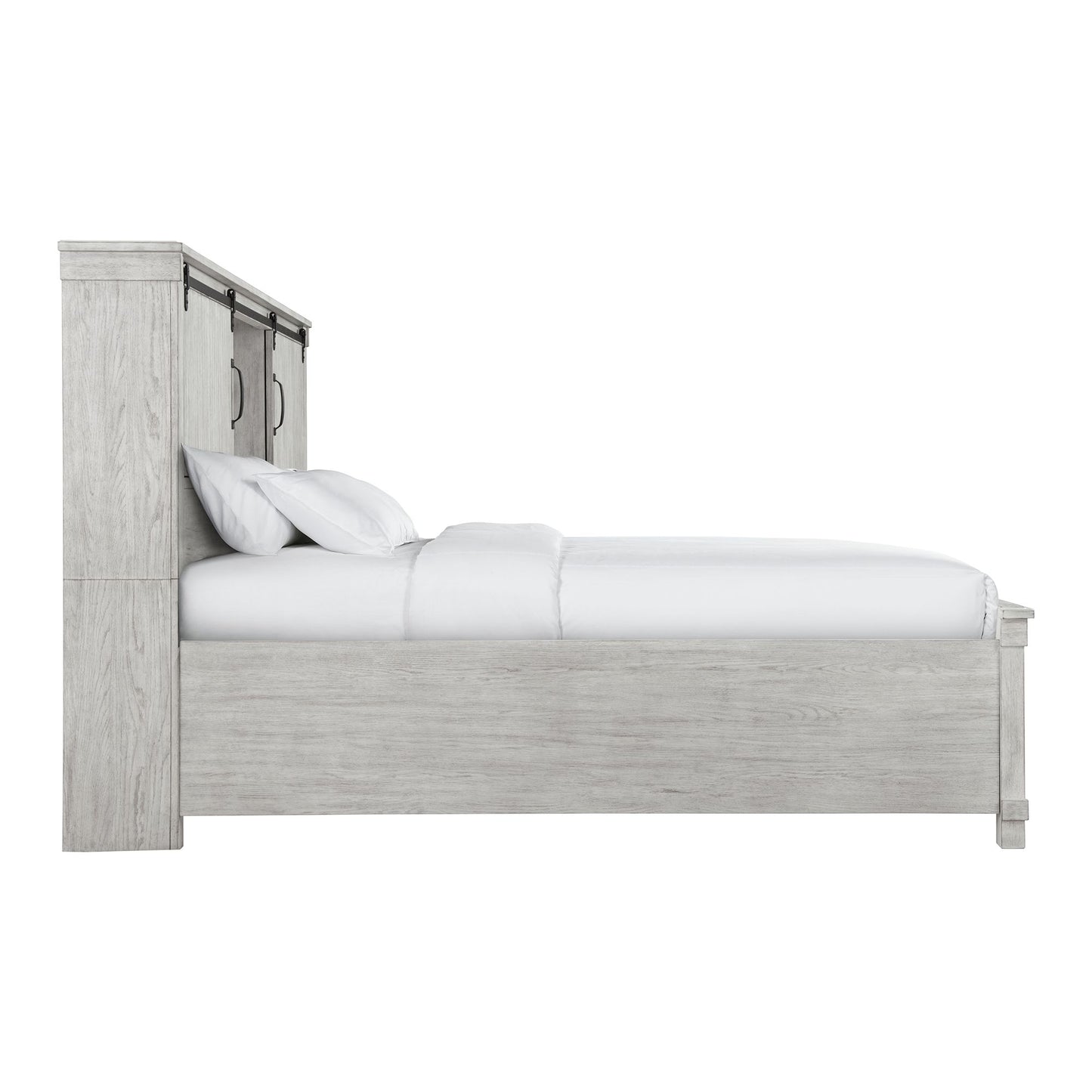 Scott King Storage Bed White Finish