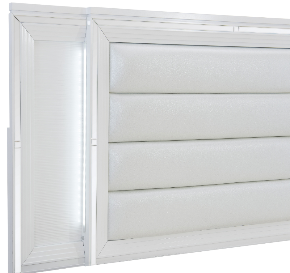 Cama Tasmin Easter King con LED y almacenamiento