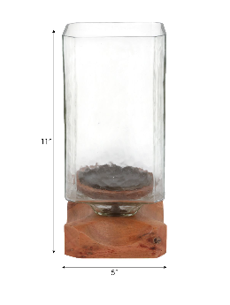 Greercliff Brown Hurricane Candle 11"(in)