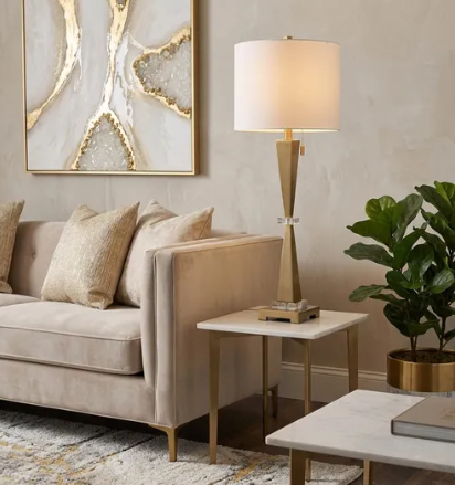 35" Taranto Gold Table Lamp