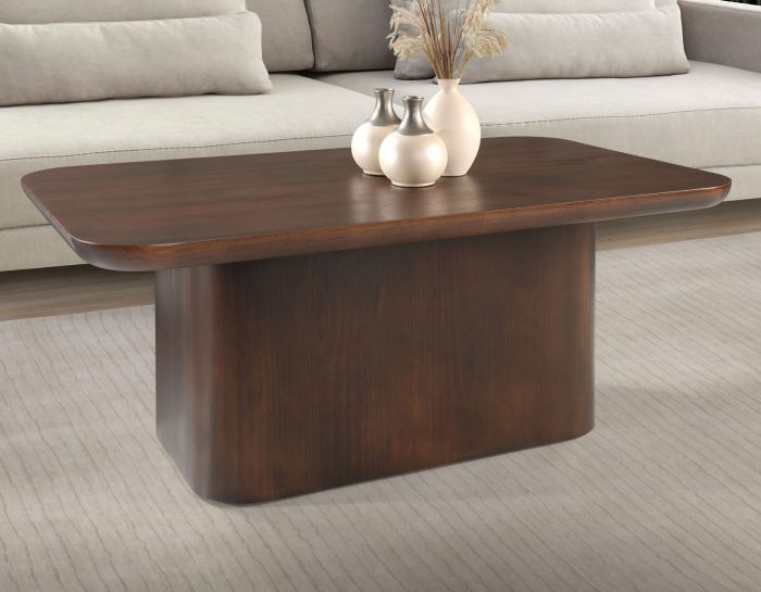Mesa de centro de madera maciza Hunter de 48″