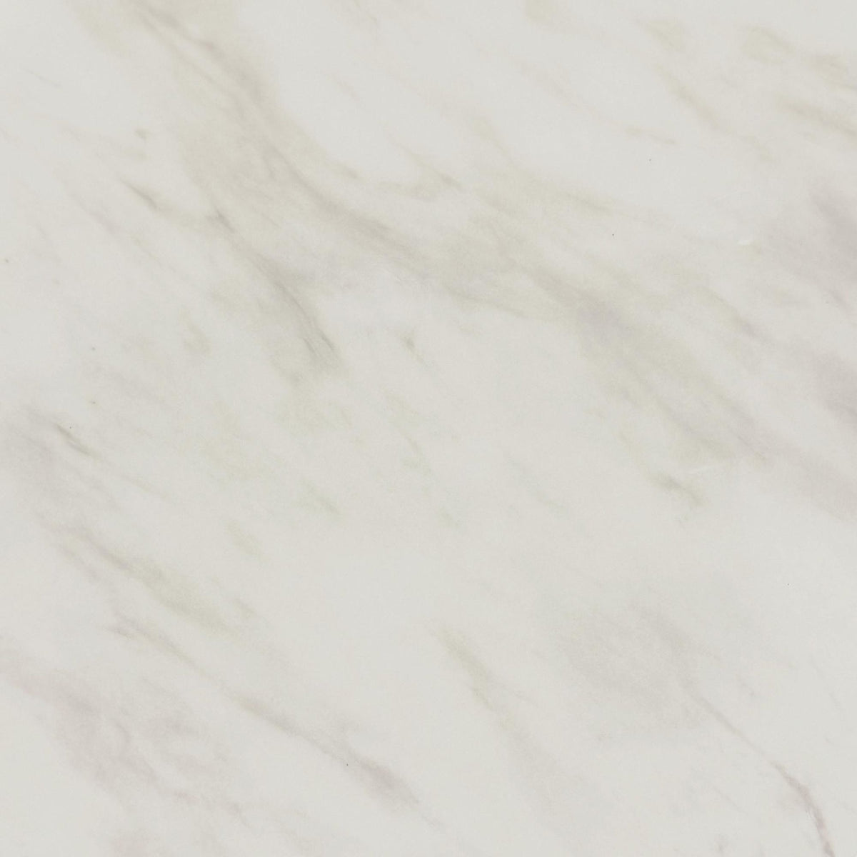 Sylvie Round End Table with White Faux Marble Top and Base in Natural