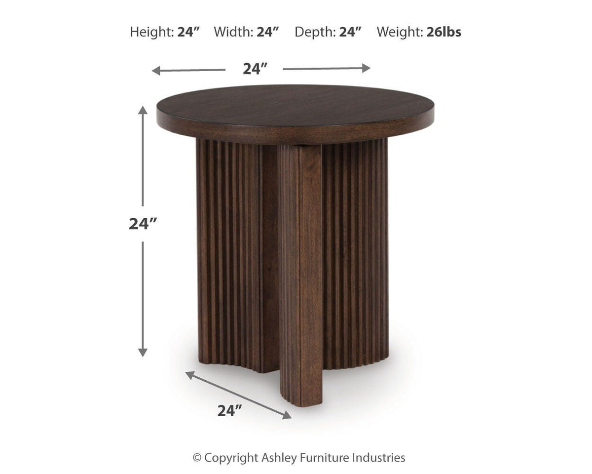 Korestone Round End Table