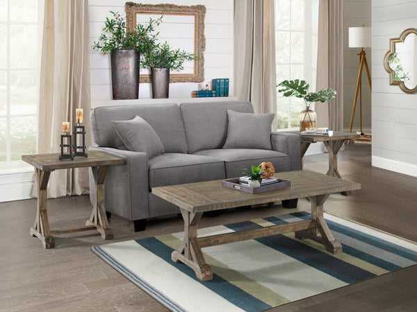 Finn 3Pc Accent Trestle Table Set-Coffee Table & Two End Tables