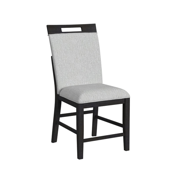 Transcend Counter Side Chair With Light Grey Fabric In Charcoal (2 Per Carton)
