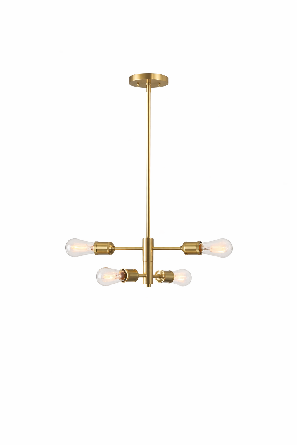 Trellis Four Lights Modern Gold Chandelier
