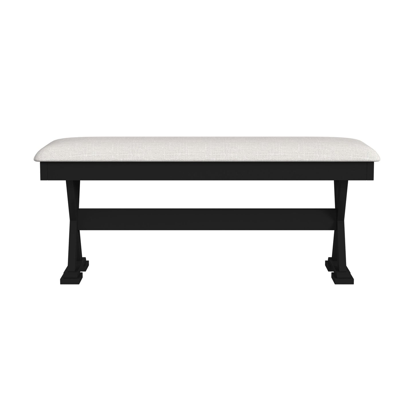 Tulane 6PC Dining Set with Table, 4 Chairs, and Bench in Oak and Black