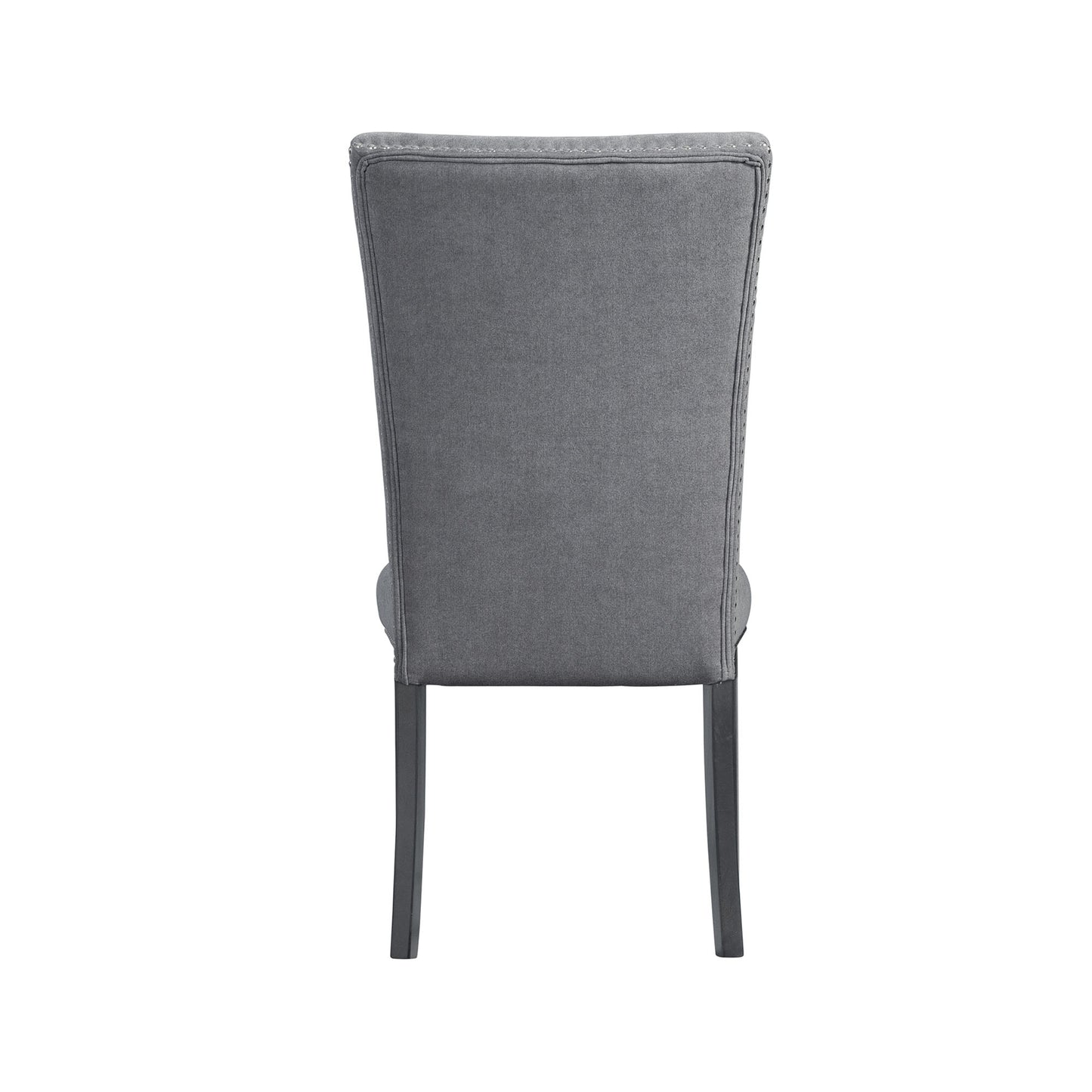Tuscany Dining Linen Nailhead Side Chair (2 Per Pack) - Charcoal