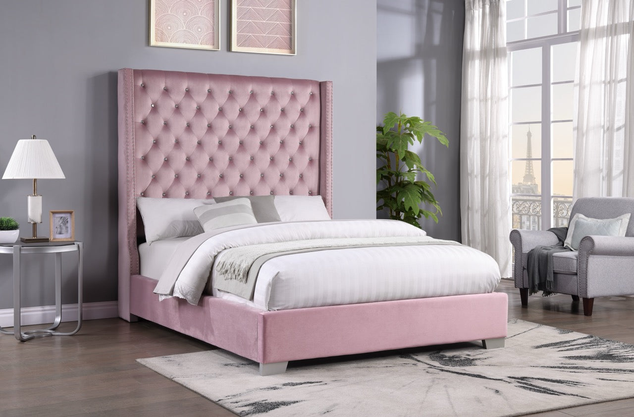 Aria Diamond 6Ft Upholstered Bed