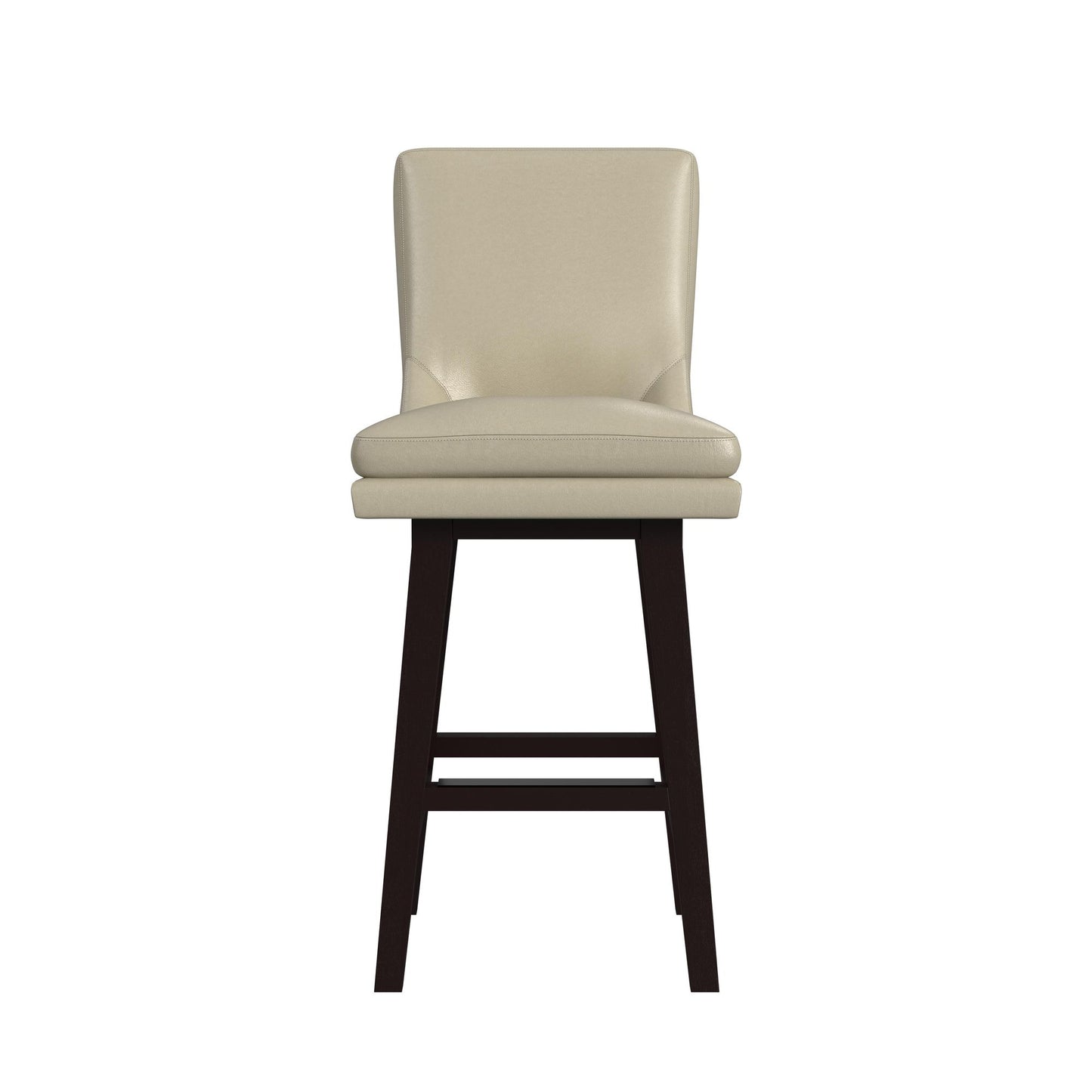 Villanova Swivel Bar Stool with Beige PU in Espresso (2 Per Carton)