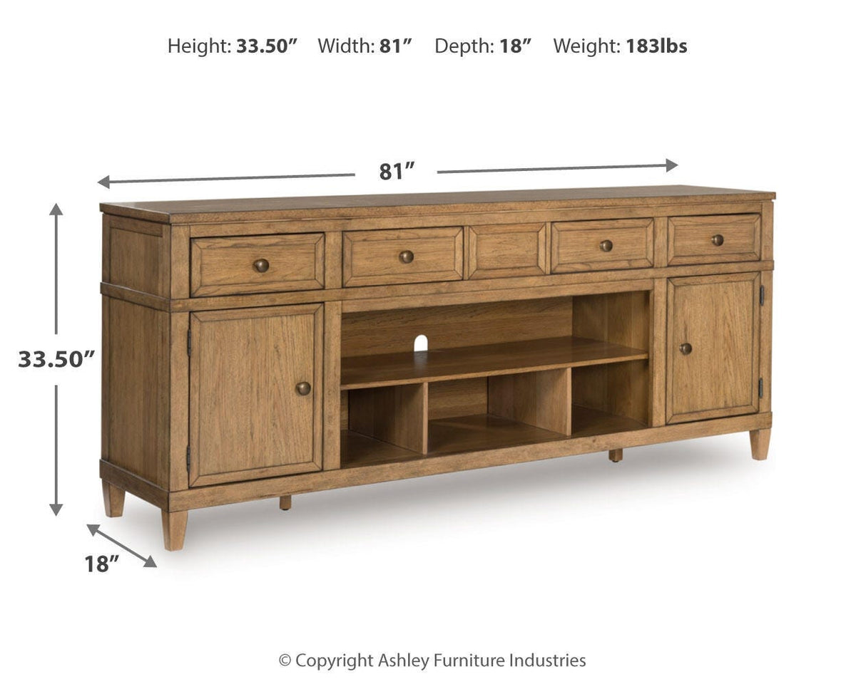 Sharlance XL TV Stand w/Fireplace Option