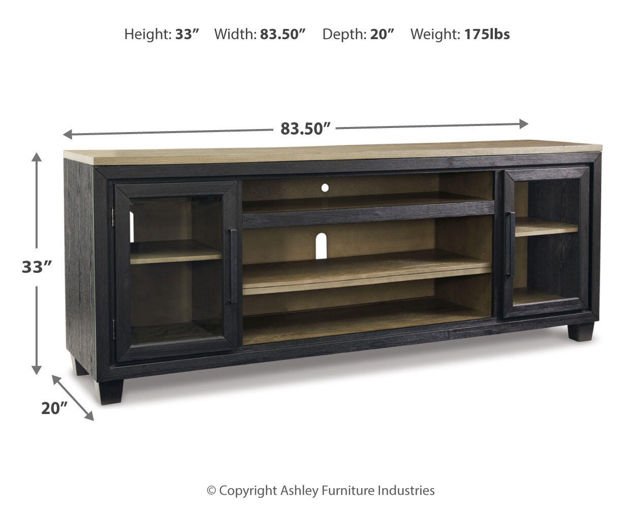 Foyland XL TV Stand with Fireplace Option