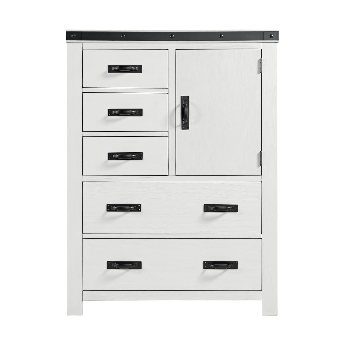 Wade Youth 5-Drawer Door Chest in White